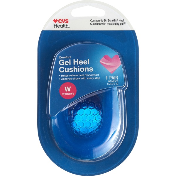 CVS Heel Cushions Blue Gel Women's Size 6-10 1 Pair