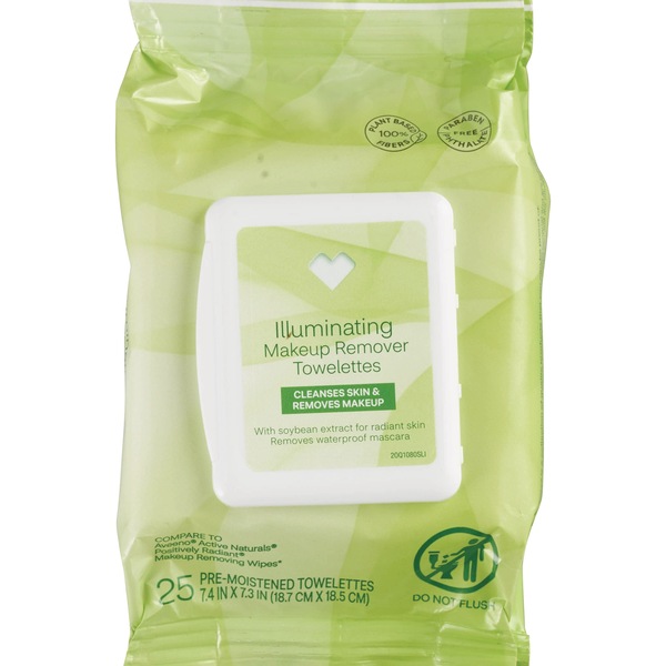 Beauty 360 Illuminating Makeup Remover Wipes, 25/Pack