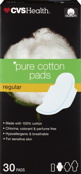 CVS Live Better Organic Cotton Pads, Regular