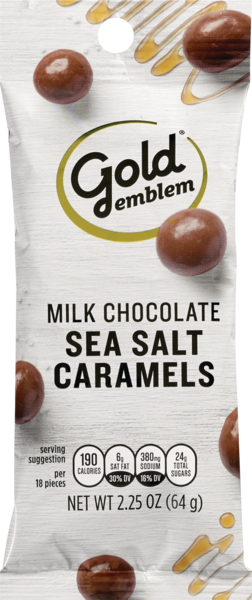 Gold Emblem Milk Chocolate Sea Salt Caramels, 2.25 OZ
