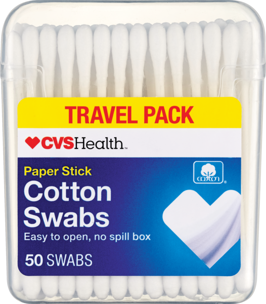 CVS Health Cotton Swabs Paper Stick, 50CT