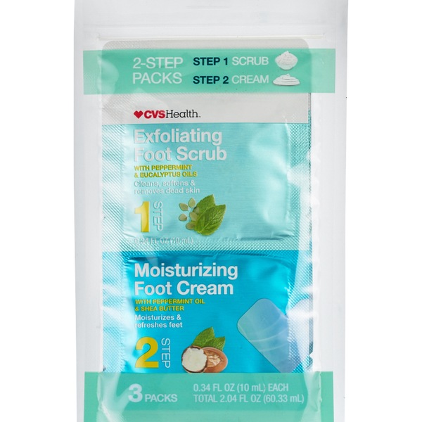 CVS Health Exfoliating Foot Scrub & CVS Health Moisturizing Foot Cream