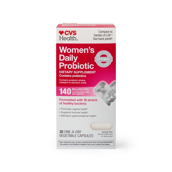 CVS Health Women's Daily Care Probiotic One-A-Day Vegetable Capsules, 30 CT