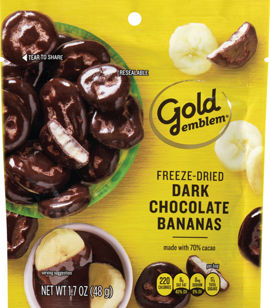 Gold Emblem Freeze-Dried Dark Chocolate Bananas