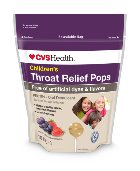 CVS Health Children's Throat Relief Pops, 10 CT