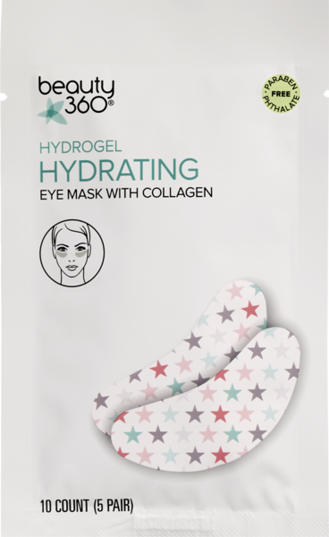 Beauty 360 Hydrogel Hydrating Eye Mask With Collagen, 10CT