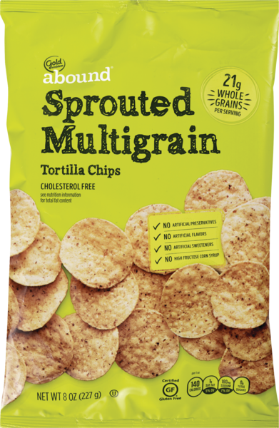 Gold Emblem Abound Sprouted Multigrain Tortilla Chips, 8 OZ