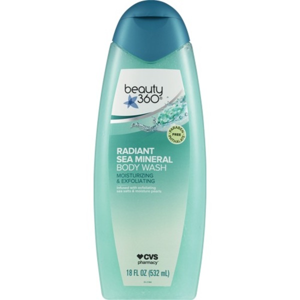 Beauty 360 Moisture And Radiance Body Wash Sea Minerals, 18 OZ