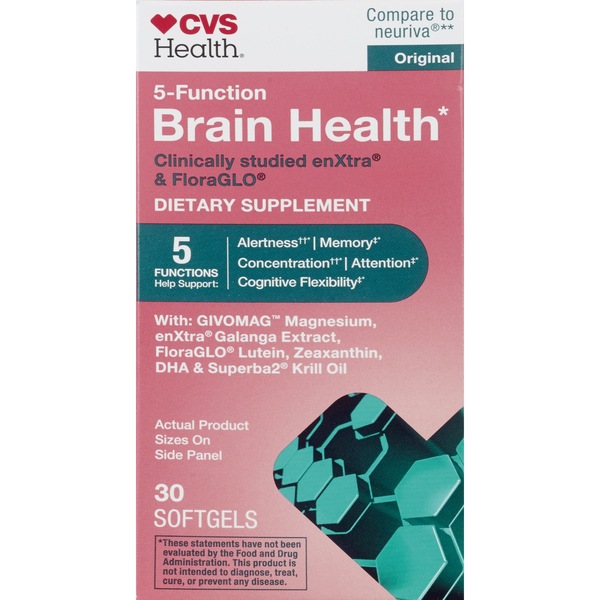CVS Brain Health 5-Function Original Supplement Softgels