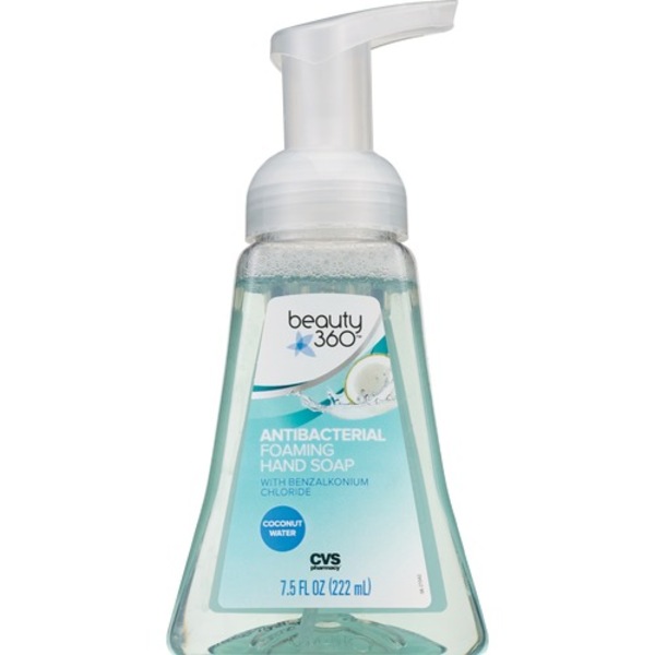 Beauty 360 Anti-Bacterial Foaming Hand Soap Coconut Water, 7.5 OZ
