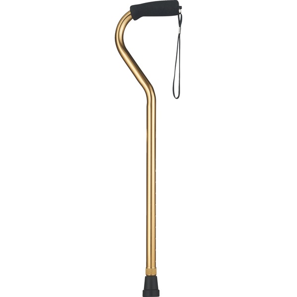 CVS Cane Adjustable Height Offset Handle Aluminum Goldtone