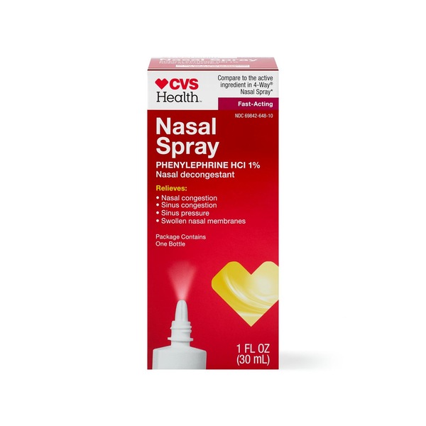 Nasal Four Nasal Spray, Phenylephrine Hydrochloride 1%, Nasal Decongestant