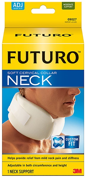 FUTURO Soft Cervical Collar, Adjustable, White