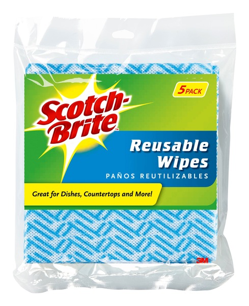 Scotch-Brite Reusable Wipes, 5 CT
