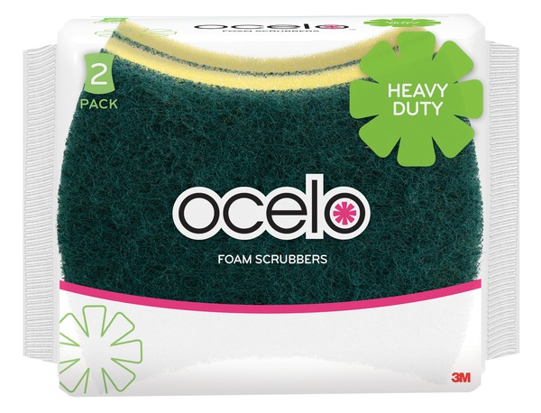 Ocelo Heavy Duty Foam Scrubbers, 2 CT