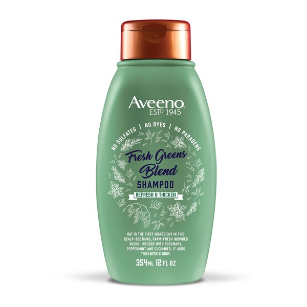 Aveeno Refreshing & Thickening Fresh Greens Blend Shampoo, 12 OZ