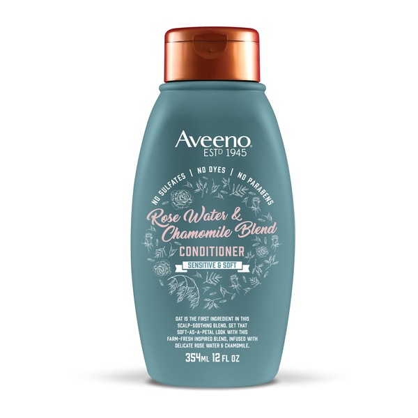 Aveeno Sensitive & Soft Rosewater & Chamomile Conditioner, 12 OZ