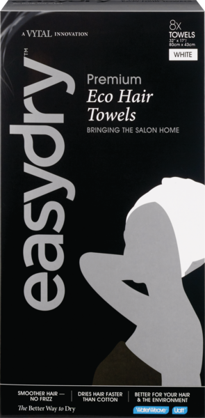 Easydry Premium Eco Hair Towels, 8CT