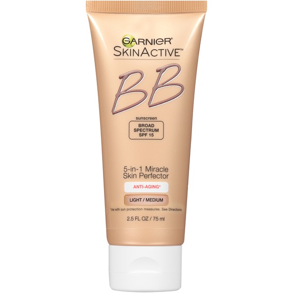 Garnier SkinActive Anti-Aging 5-in-1 Miracle Skin Perfector BB Cream, Light/Medium