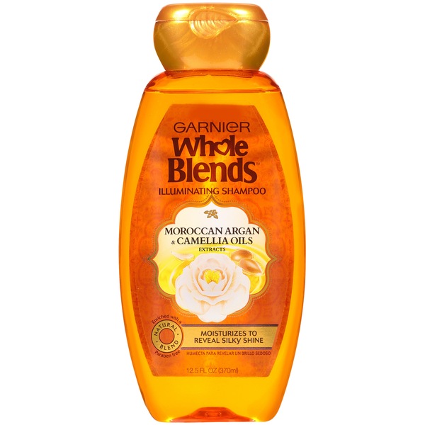 Garnier Whole Blends Illuminating Shampoo Moroccan Argan & Camellia Oils Extracts