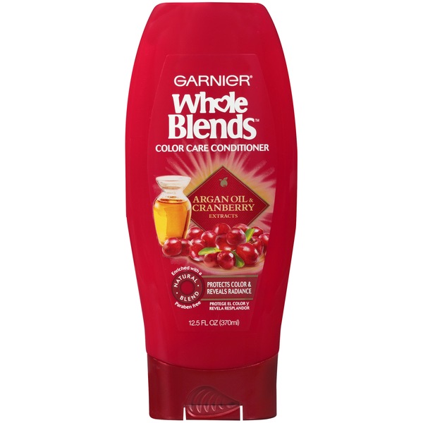 Garnier Whole Blends Conditioner with Argan Oil & Cranberry Extracts, Color Care, 12.5 OZ