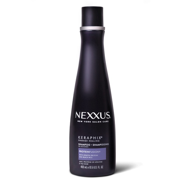 Nexxus Keraphix Silicone-Free Protein Fusion Shampoo for Damaged Hair with Keratin and Black Rice Keraphix, 13.5 OZ