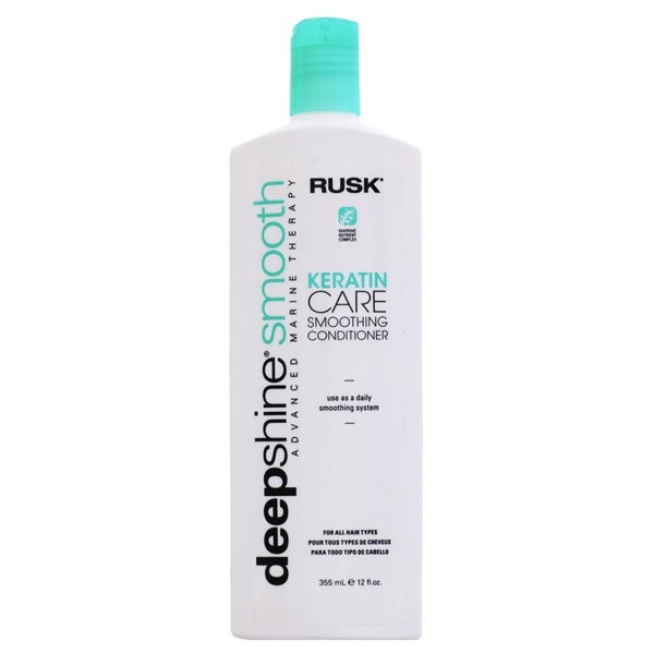 Rusk Deepshine Smooth Keratin Care Smoothing Conditioner, 12 OZ