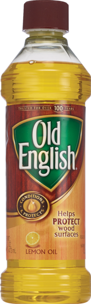 Clicking on the image opens a new modal with 2 larger images of Old English Lemon Oil, 16 OZ. Some images may not have descriptive text. 1 out of 2.