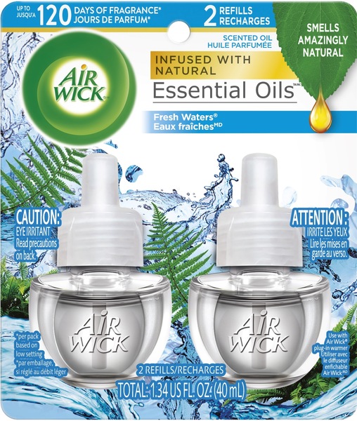 Air Wick Scented Oil Twin Refill, Fresh Waters