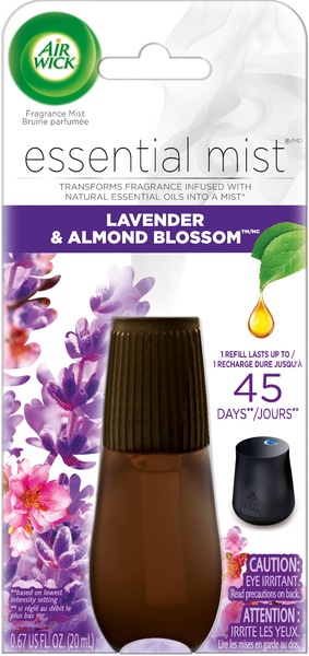 Air Wick Essential Mist Refill, Lavender and Almond Blossom, 0.67 OZ