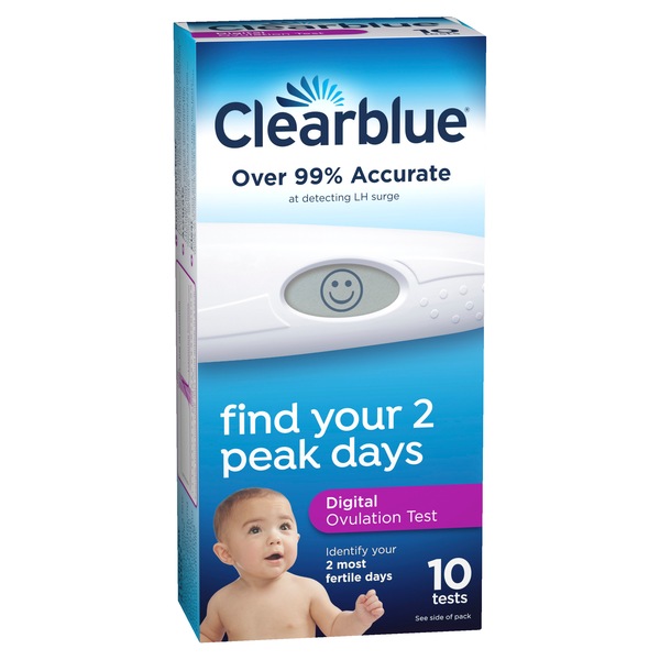 Clearblue  Digital Ovulation Predictor Kit, featuring  Ovulation Test with digital results, 10 Digital Ovulation Tests.