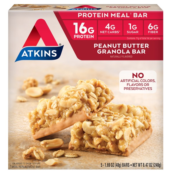 Atkins Peanut Butter Granola Meal Bar 5-Pack