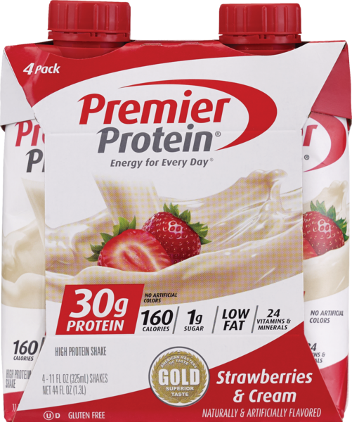 Premier Protein High Protein Shake, Strawberry, 4PK