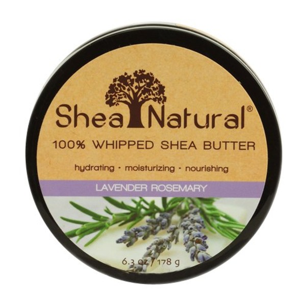 Shea Natural Whipped Shea Butter Lavender Rosemary, 6.3 OZ