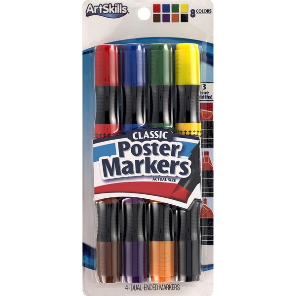 Art Skills Permanent Poster Markers Waterproof 