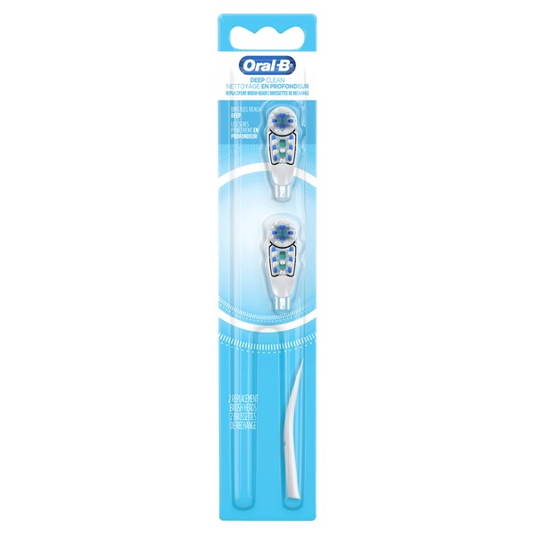 Oral-B Complete Deep Clean Battery Powered Toothbrush Replacement Brush Heads, 2 Count