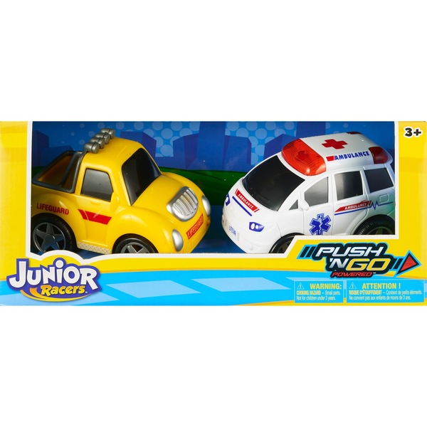 Clicking on the image opens a new modal with 1 larger images of Junior Racers Push n Go Train Engine and Airplane. Some images may not have descriptive text. 1 out of 1.