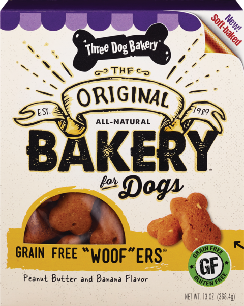 The Original Bakery All Natural Grain Free Peanut and Banana Cookie For Dogs