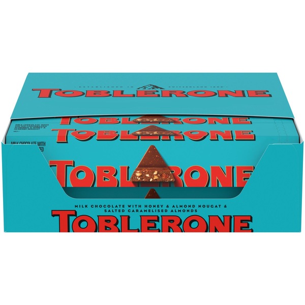 Toblerone Milk Crunchy Bar Salt Almond, 3.52 OZ