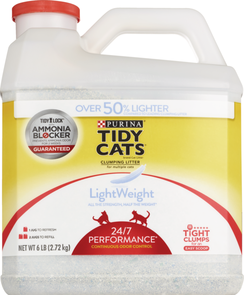 Purina Tidy Cats Clumping Litter for Multiple Cats, Light Weight, 96 OZ