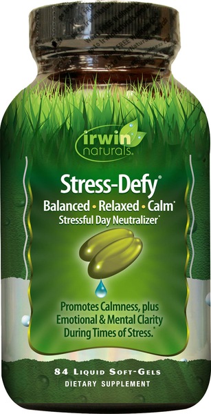 Irwin Naturals Stress Defy Balanced Relaxed Calm plus BioPerine Softgels, 84CT