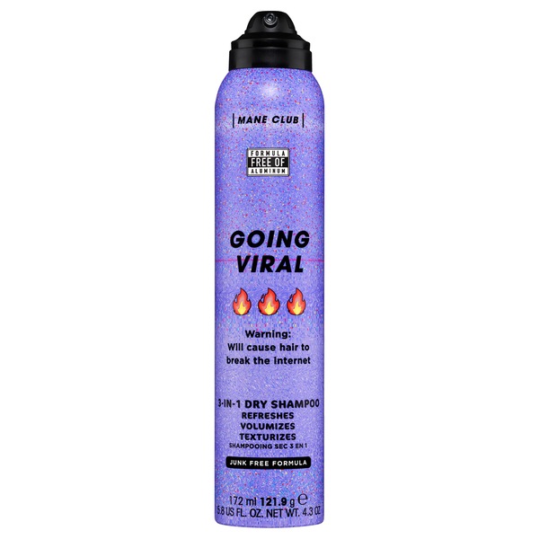 Mane Club Goin Viral 3 in 1 Dry Shampoo, 4.3 OZ
