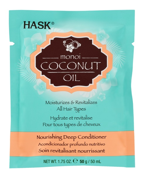 Clicking on the image opens a new modal with 1 larger images of Hask Monoi Coconut Oil Nourishing Deep Conditioner. Some images may not have descriptive text. 1 out of 1.