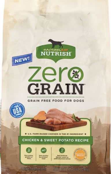 Rachael Ray Nutrish Zero Grain Natural Dry Dog Food, Chicken & Sweet Potato Recipe 96 OZ