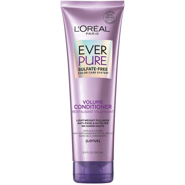 L'Oreal Paris EverPure Sulfate Free Volume Conditioner with Lightweight Fullness Anti-Fade & UV Filters, 8.5 OZ
