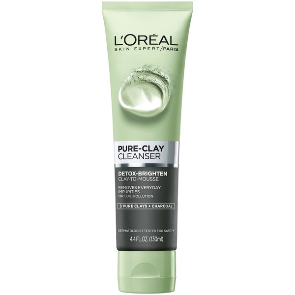 L'Oreal Paris Pure Clay Detox & Brighten Cleanser, 4.4 OZ