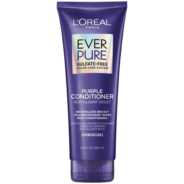 L'Oreal Paris EverPure Brass Toning Purple Sulfate Free Conditioner, 6.8 OZ