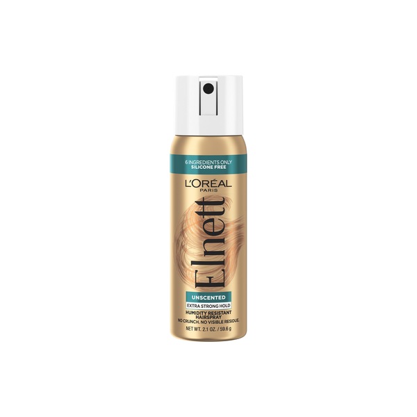 L'Oreal Paris Travel Size Elnett Satin Extra Strong Hold, Light Hairspray Unscented, 2.2 OZ