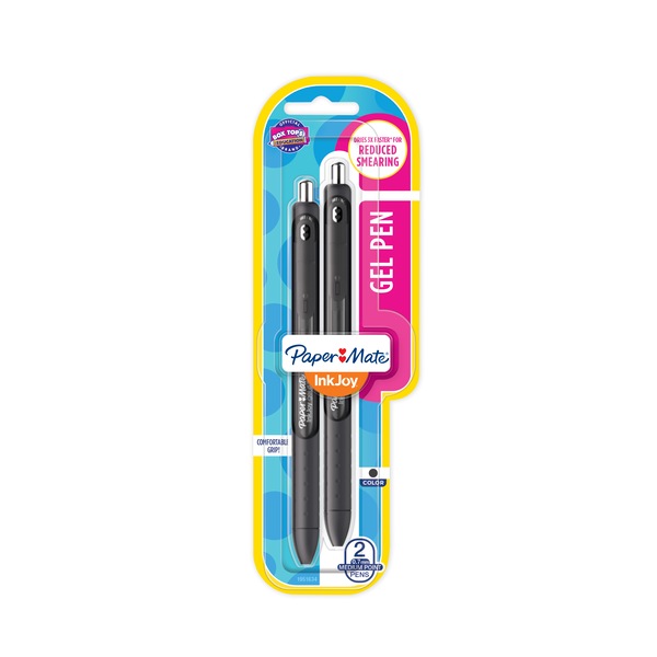 Paper Mate InkJoy Gel Pens, Medium Point, Black, 2 Pack