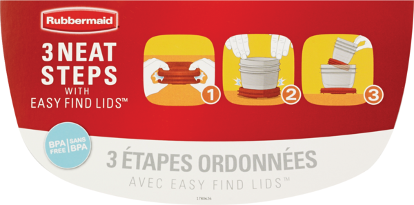 Rubbermaid Lock-its Easy Find Lids, 2.5 Gallons